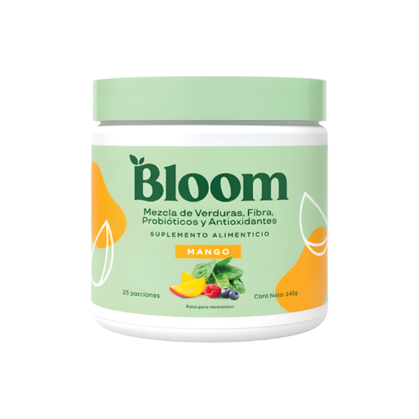 1 Mezcla de verduras, fibra, probióticos y antioxidantes | Bloom Mango | 225 Gr